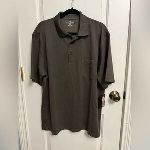 Grand Slam Golf Men's Short Sleeve Polo Shirt, Gray Size XL NWT